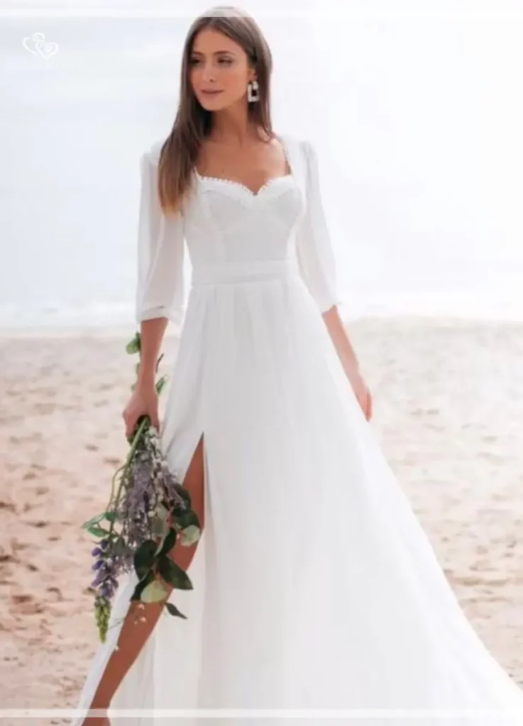 Vestido de noiva para a Praia